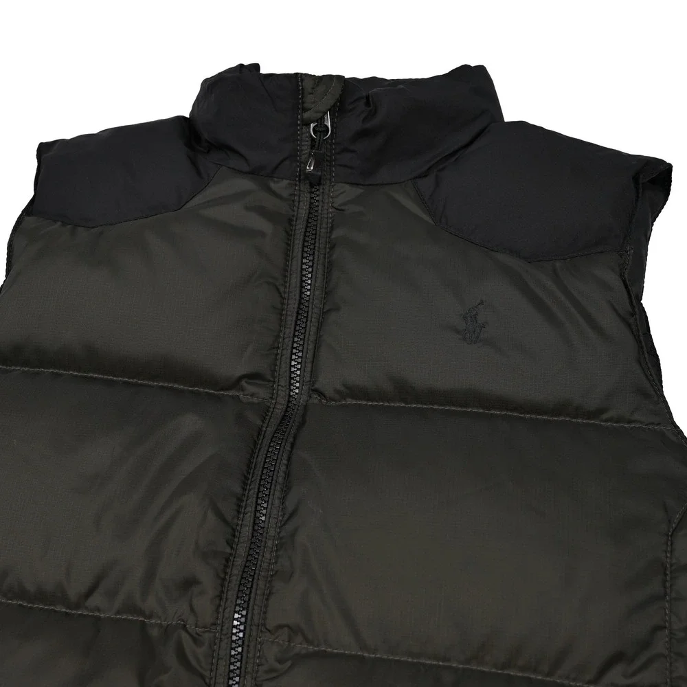 Polo Ralph Lauren Puffer Vest Youth Large Down Full Zip Pockets Preppy Pony